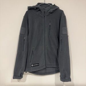 Baerskin Tactical Hoodie 1.0 Fleece Full Zip Grey Size M EUC Hunters Pocket